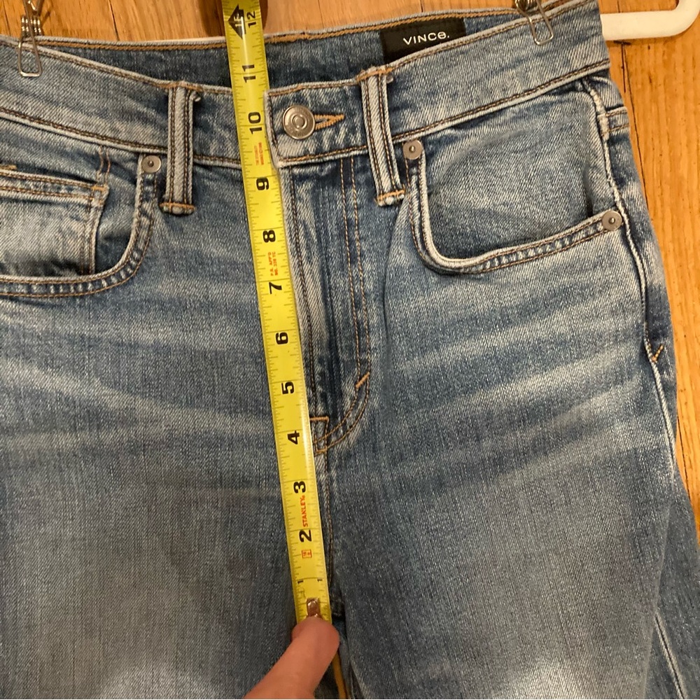 Vince Blue High-Rise Wide Leg Jeans - Picture 12 of 13